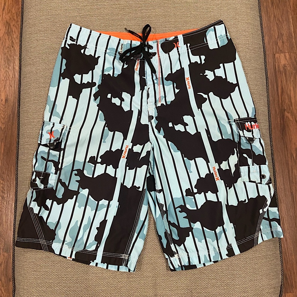 Men’s Black & Blue Hurley Board Shorts